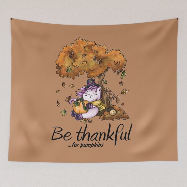 Item preview, Fluffy unicorn with pumpkin harvest designed and sold by ARTemyzz.