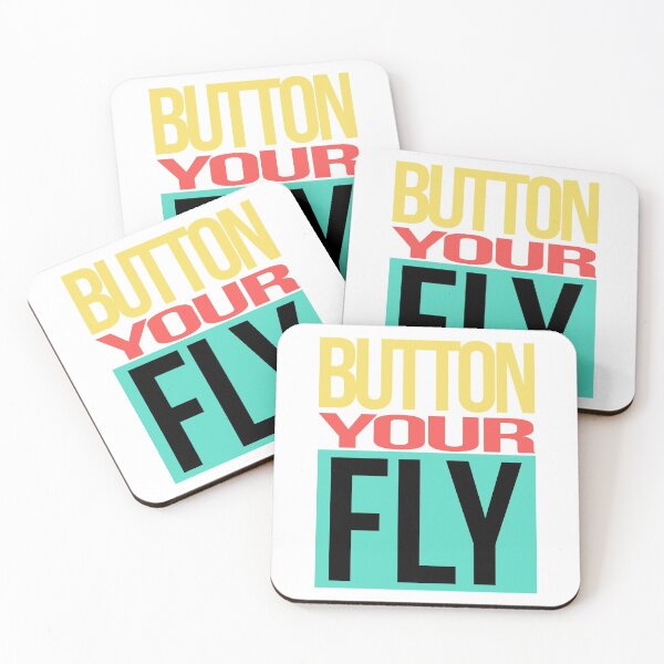 Item preview, BUTTON YOUR FLY - Retro '90s Nostalgia T-Shirt - Vintage Throwback Logo designed and sold by snowflakedesign.