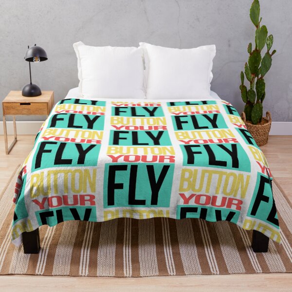 Item preview, BUTTON YOUR FLY - Retro '90s Nostalgia T-Shirt - Vintage Throwback Logo designed and sold by snowflakedesign.