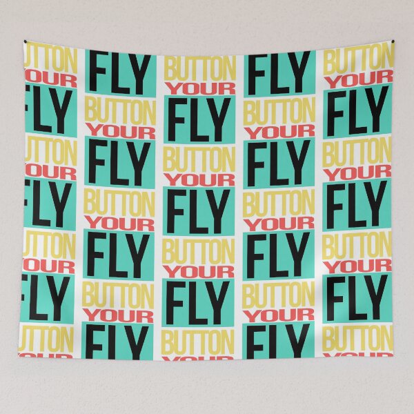 Item preview, BUTTON YOUR FLY - Retro '90s Nostalgia T-Shirt - Vintage Throwback Logo designed and sold by snowflakedesign.