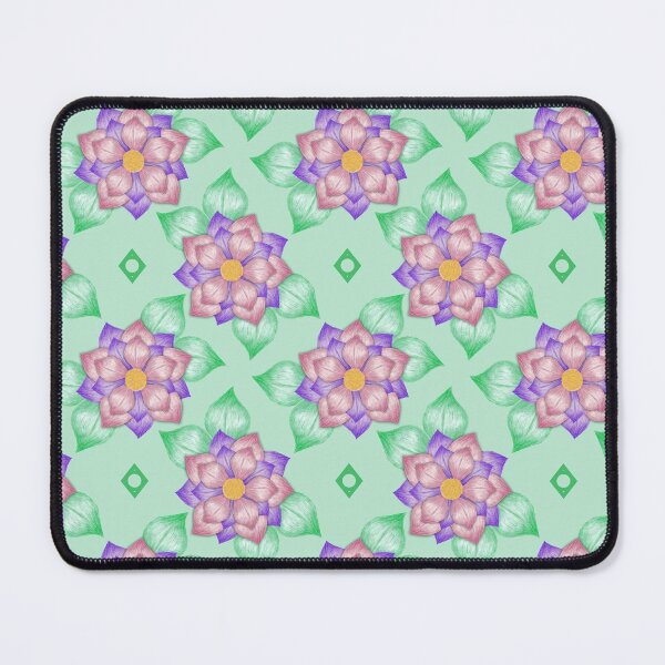 Item preview, Pink and,Purple Flowers on Mint Green Background designed and sold by Giftables.