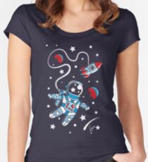 Space Walk Women's Fitted Scoop T-Shirt