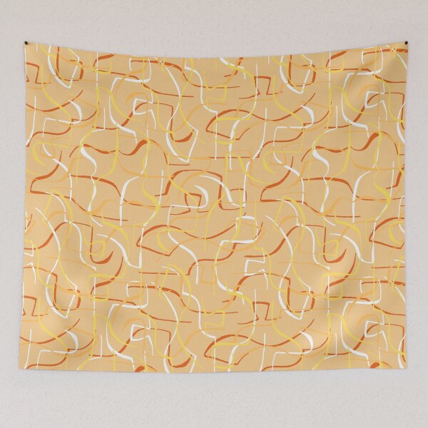 Item preview, Orange yellow vintage pattern designed and sold by RinaGArt.