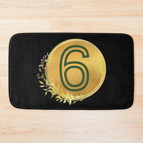 Item preview, Number 6 green in gold circle leaf designed and sold by Benchamart.