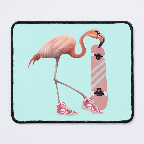 Item preview, Flamingo and Pink shoes and skateboard designed and sold by Collagedream.