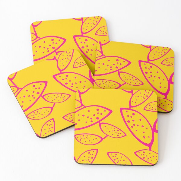 Item preview, Yellow and pink leaves designed and sold by Nadia Arsky.