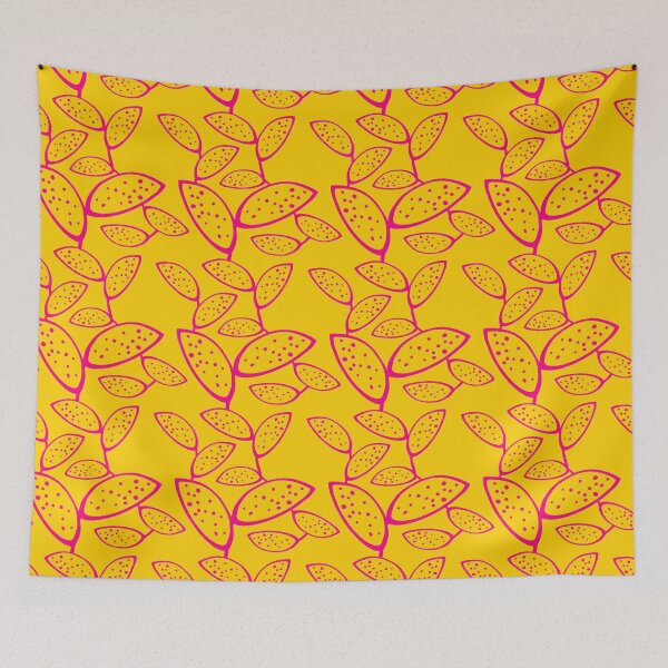Item preview, Yellow and pink leaves designed and sold by Nadia Arsky.