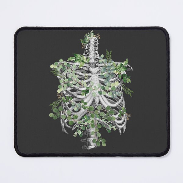 Item preview, Ribcage, rib cage, anatomy skeleton eucaliptus leaves designed and sold by Collagedream.