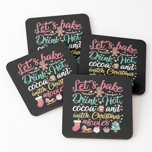 Item preview, Let'S Bake Cookies Drink Hot Cocoa And Watch Christmas Movies Sticker designed and sold by NayelliWym.