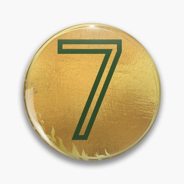 Item preview, Number seven green in gold circle leaf designed and sold by Benchamart.