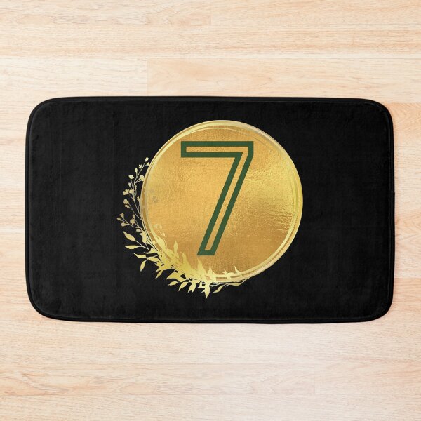 Item preview, Number seven green in gold circle leaf designed and sold by Benchamart.
