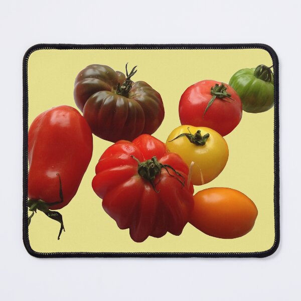 Artikelvorschau, Sieben Tomatensorten auf irisgelbem Hintergrund entworfen und verkauft von AHELENE.