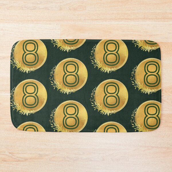Item preview, Number 8 green in gold circle leaf designed and sold by Benchamart.