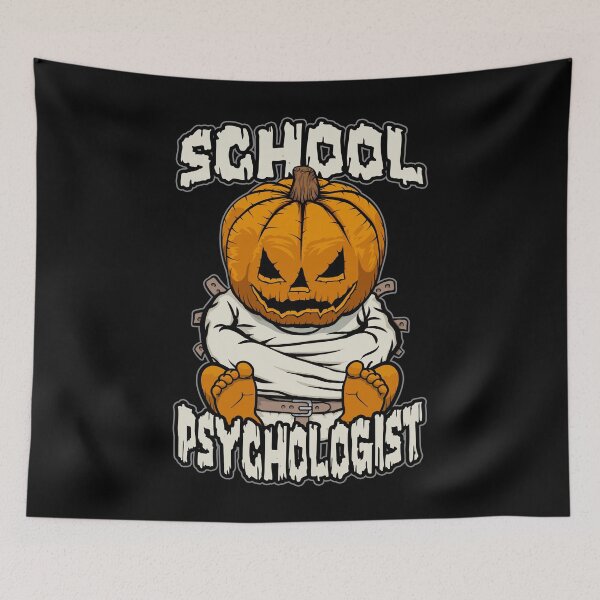 Item preview, School Psychologist Psychology Crazy Halloween Pumpkin designed and sold by GrandeDuc.