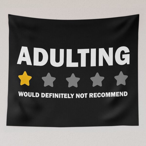 Item preview, ADULTING Would definitely not recommend designed and sold by BOSHIRT.