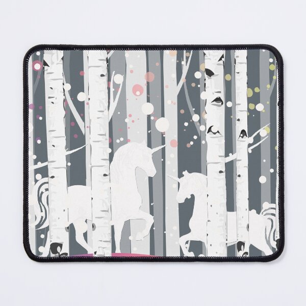 Item preview, north forest, snow and unicorn, perfect for mask, puzzle, kids puzzle, Duvets, Comforters, Shower Curtains, desk mat designed and sold by Collagedream.