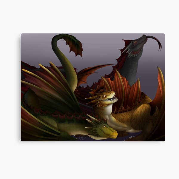 Dragons Three! Canvas Print