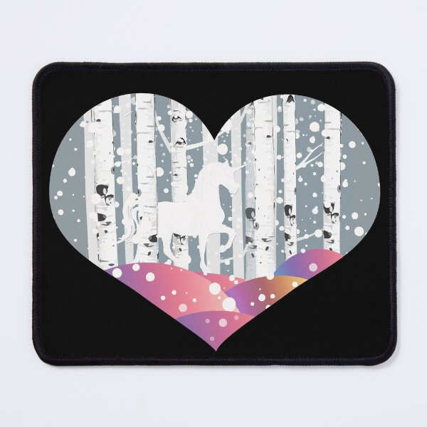 Item preview, North forest, snow and unicorn, perfect for mask, puzzle, kids puzzle, Duvets, Comforters, Shower Curtains, desk mat designed and sold by Collagedream.