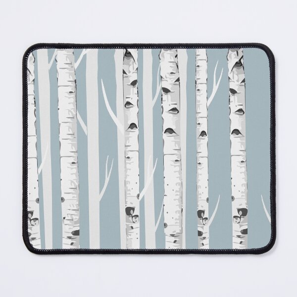 Item preview, Birch forest, forest with red flowers, perfect for puzzle, kids puzzle, Duvets, Comforters, Shower Curtains, desk mat designed and sold by Collagedream.