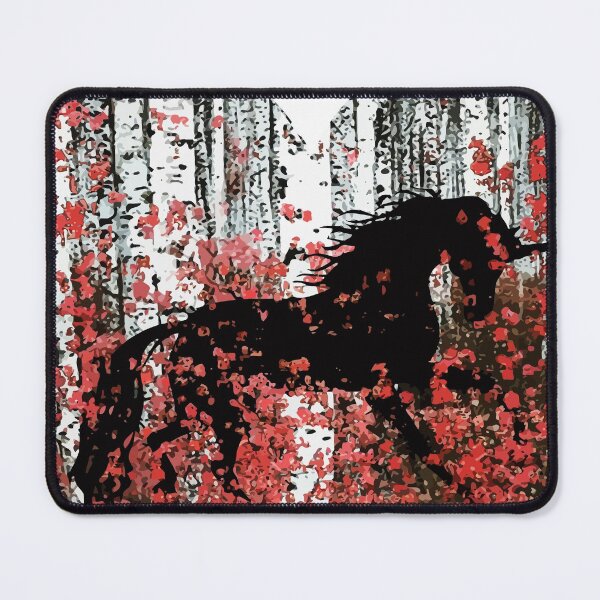 Item preview, North forest, black unicorn, perfect for mask, puzzle, kids puzzle, Duvets, Comforters, Shower Curtains, desk mat designed and sold by Collagedream.
