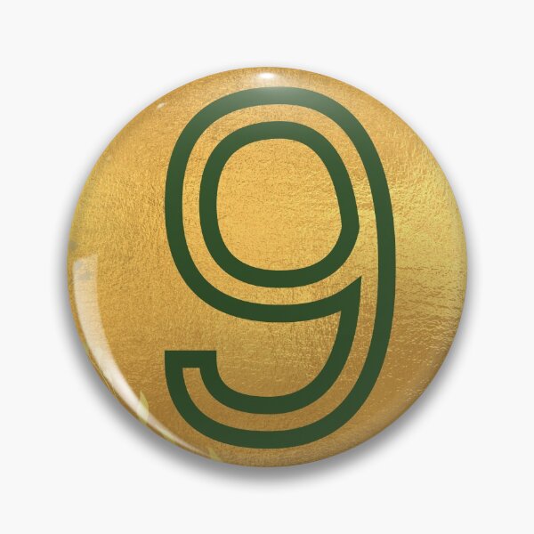 Item preview, Number nine green in gold circle leaf designed and sold by Benchamart.