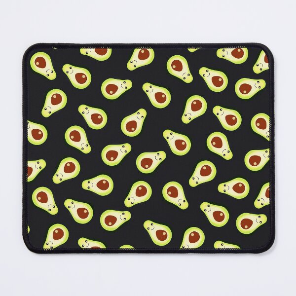Item preview, avocado, kawaii avocado in black designed and sold by Collagedream.