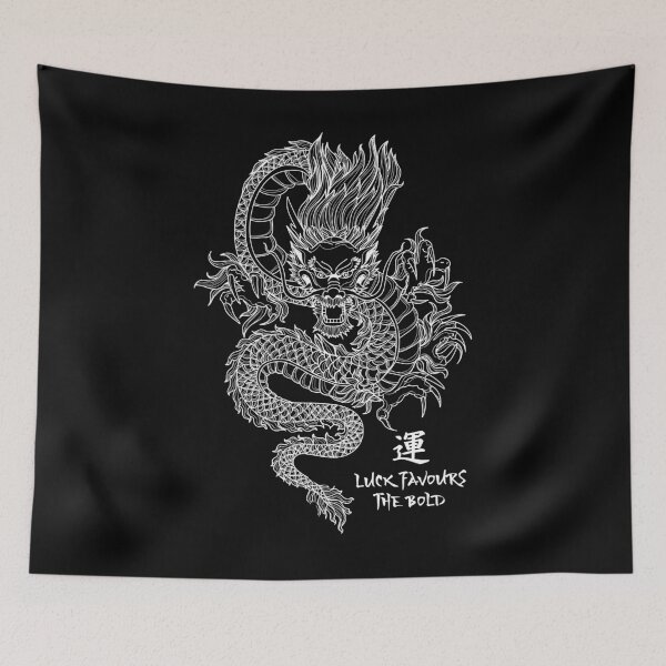 Item preview, Luck Favours the Bold Dragon - Dark designed and sold by Motiv8-Tees.