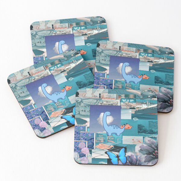 Item preview, Aesthetic blue cute kawaii collage designed and sold by GirlofRandom.