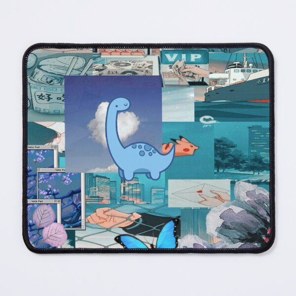 Item preview, Aesthetic blue cute kawaii collage designed and sold by GirlofRandom.
