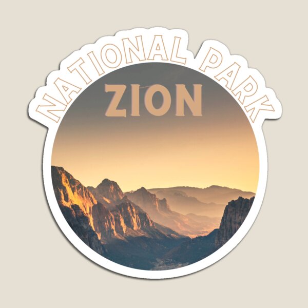 Vista previa del artículo con la obra «Viajes vintage al atardecer del Parque Nacional Zion», diseñado y vendido por Sara3B.