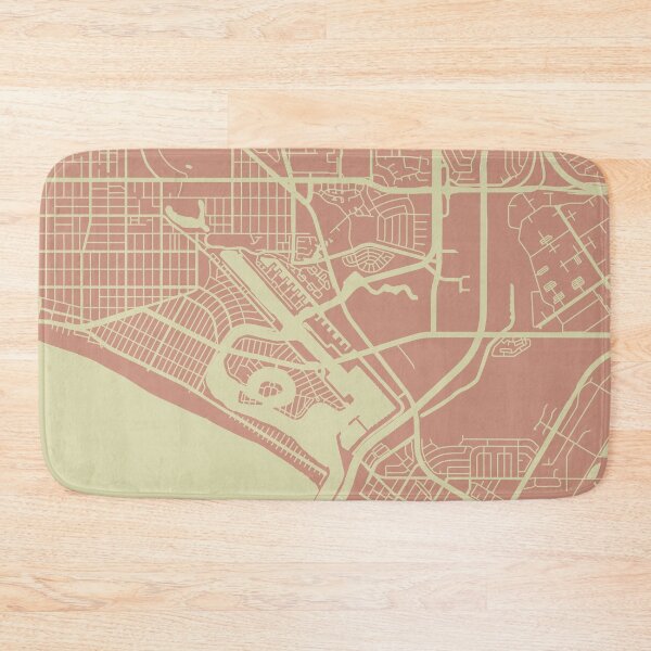 Item preview, Naples Long Beach California City Map Brass Beige designed and sold by cashewdays.