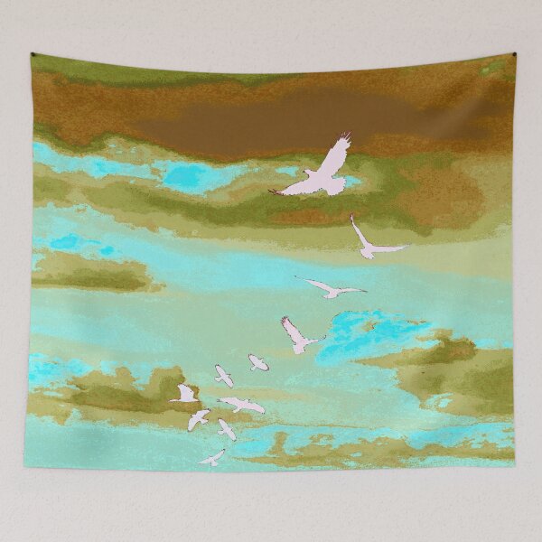 Item preview, Birds over Swaffham Prior designed and sold by TinaJostDesigns.