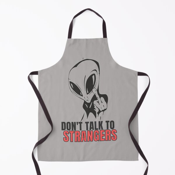 Item preview, DONT TALK TO STRANGERS - Funny Alien - Dont talk to strangers alien - Spooky all year around - How to avoid trick or treat? designed and sold by MinimalSketches.