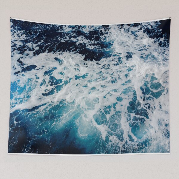 Item preview, Dark blue stormy ocean waves designed and sold by SunriseAndHoney.