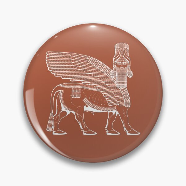 Item preview, Lamassu Winged Bull Front White designed and sold by Dingir ENKI.