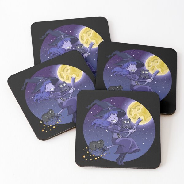 Item preview, Witch Night Flight in the moonlight designed and sold by ARTemyzz.