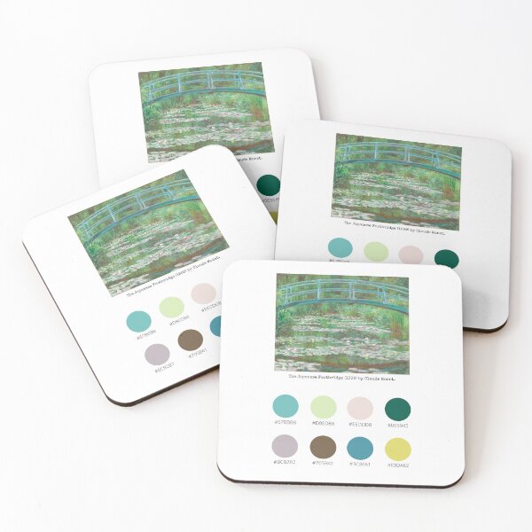 Item preview, Colour Palette of The Japanese Footbridge (1899) by Claude Monet designed and sold by CoffeewithAnh.