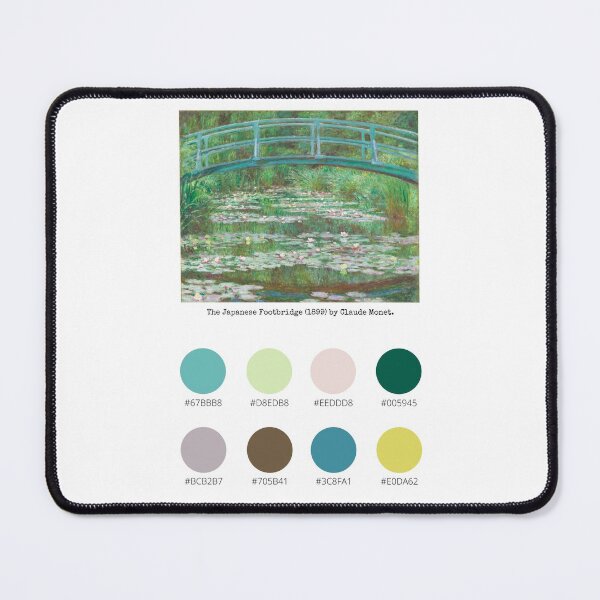 Item preview, Colour Palette of The Japanese Footbridge (1899) by Claude Monet designed and sold by CoffeewithAnh.