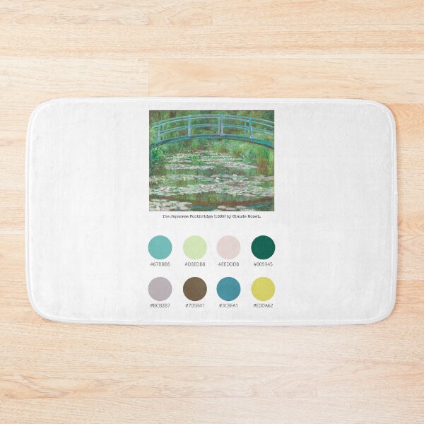 Item preview, Colour Palette of The Japanese Footbridge (1899) by Claude Monet designed and sold by CoffeewithAnh.