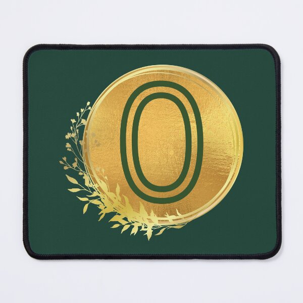 Item preview, Number 0 green in gold circle leaf designed and sold by Benchamart.