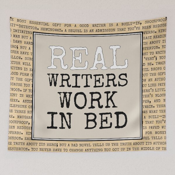 Item preview, Real Writers Work In Bed designed and sold by STPBooks.