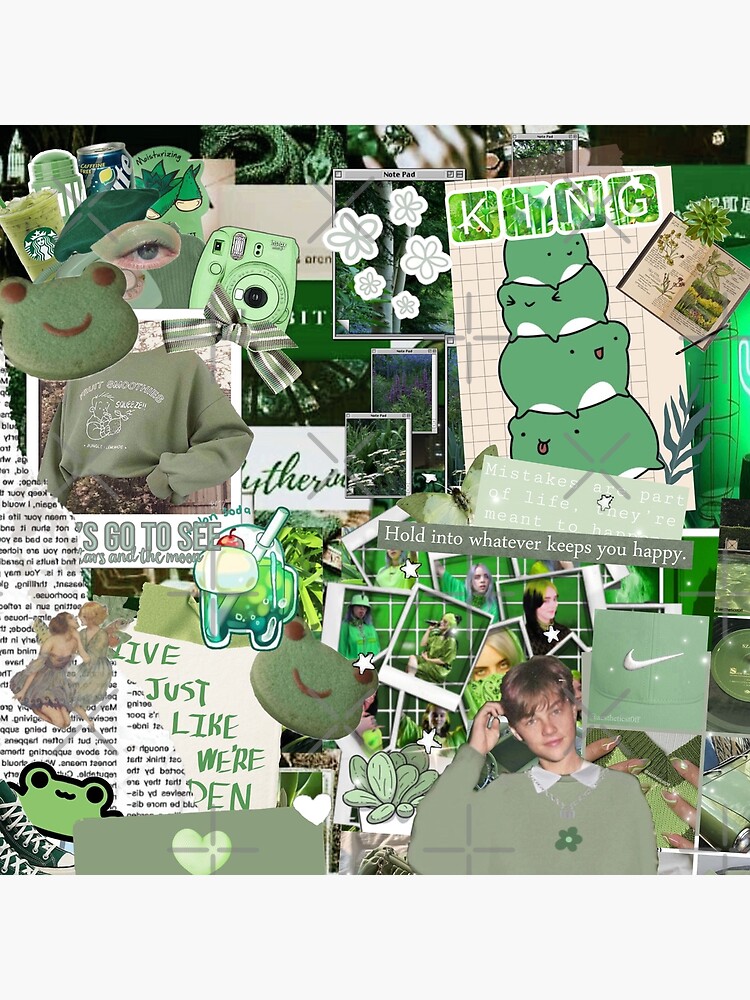 60 DIGITAL Sage Green Aesthetic Collage Sage Green Photo Wallpaper  Collagesage Green Collage Kit 