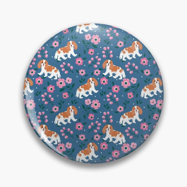 Item preview, Blenheim Cavalier King Charles Spaniel Playing at Night in a Garden designed and sold by Lulupainting.