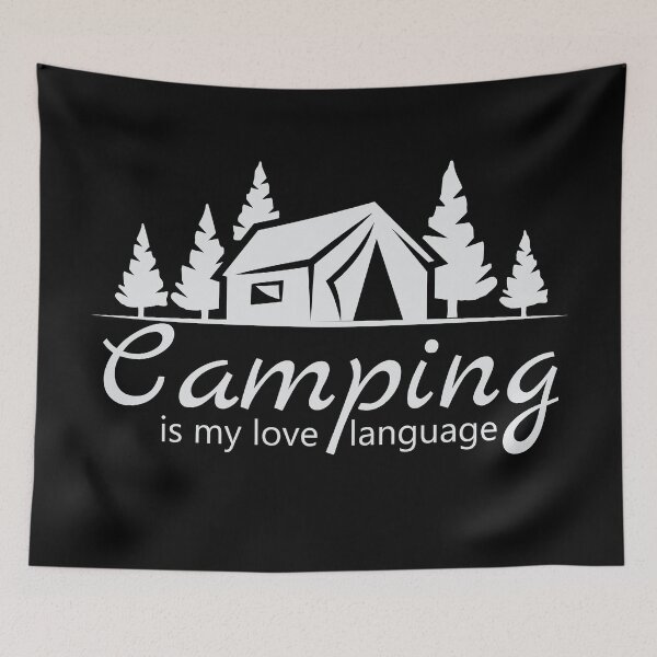 Item preview, camping is my love language - camping designed and sold by cruzzcreation.