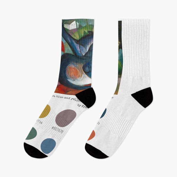 Item preview, Colour Palette of Two cats, blue and yellow by Franz Marc (1912)  designed and sold by CoffeewithAnh.