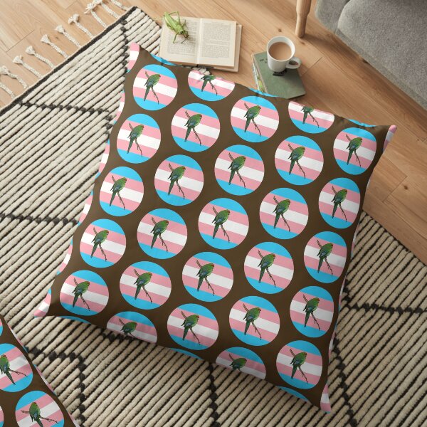 Kākāriki - trans flag Floor Pillow