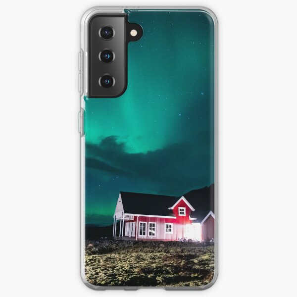 Farm house with aurora Samsung Galaxy Soft Case