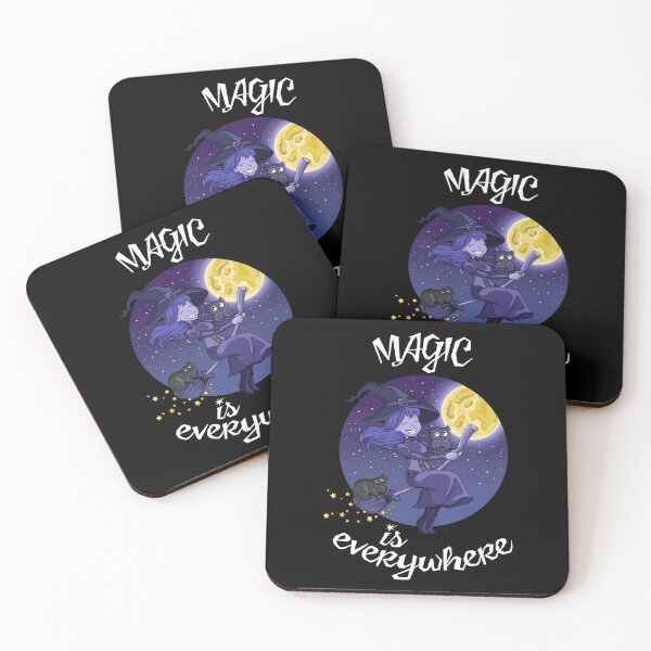 Item preview, Magic witches flight on broom starry sky designed and sold by ARTemyzz.