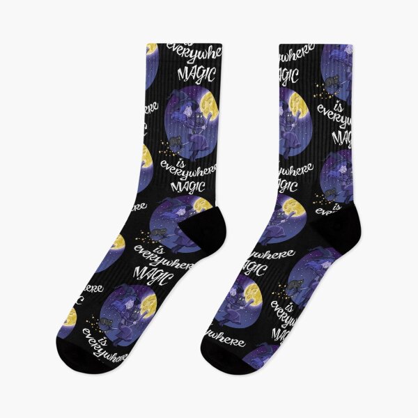 Item preview, Magic witches flight on broom starry sky designed and sold by ARTemyzz.
