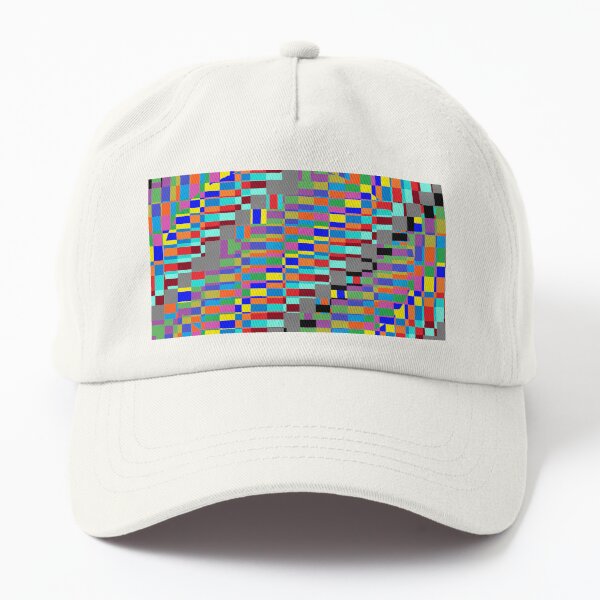 Trippy Vertical Colored Squares Dad Hat
